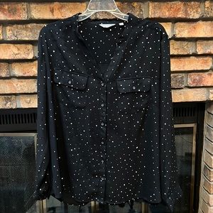 Coral Bay black sparkle blouse size 2X